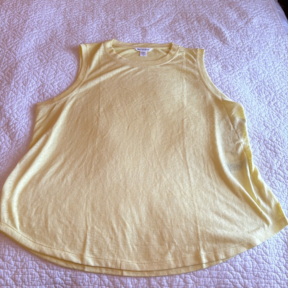 NWT Athleta breezy tank. Sunshine yellow 1x